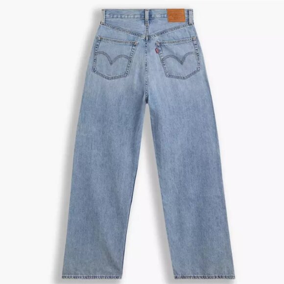 Levi’s Premium High Loose Wide Leg Denim Jeans 28 Let’s Stay In Hemp Blend $108 - Picture 3 of 16